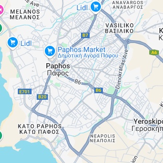 Paphos Map Street View 34.772013,32.429737 | Instant Google Street View